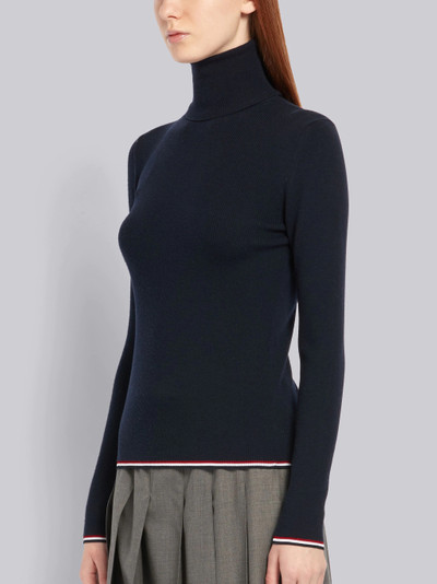 Thom Browne RWB-trim roll-neck jumper outlook