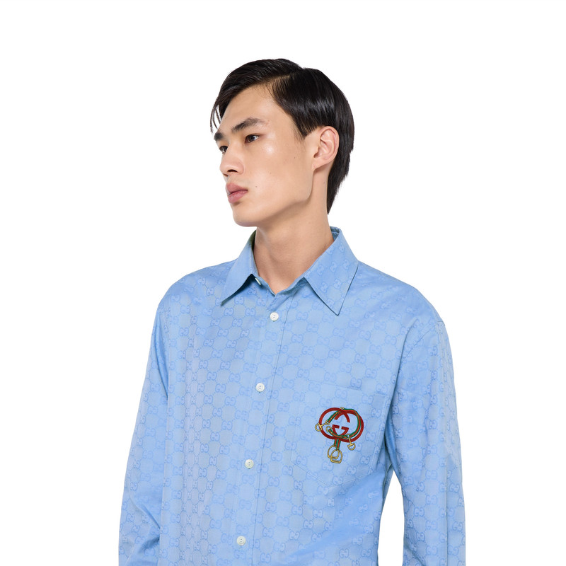 GG Oxford cotton shirt with embroidery 4