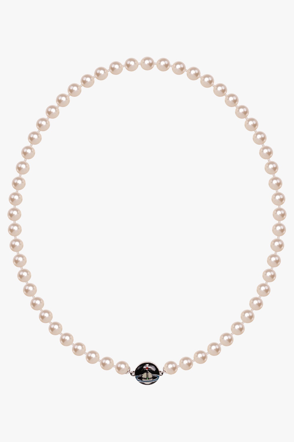 LOELIA PEARL NECKLACE | CREAM ROSE PEARL/SILVER - 1