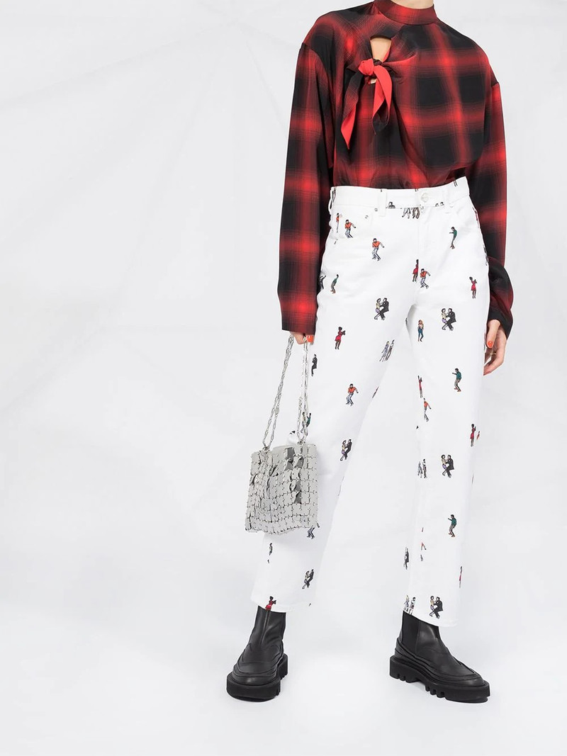 Zadie check silk blouse 4