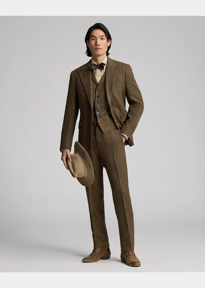 RRL by Ralph Lauren Slim Fit Linen-Wool Western Trouser outlook