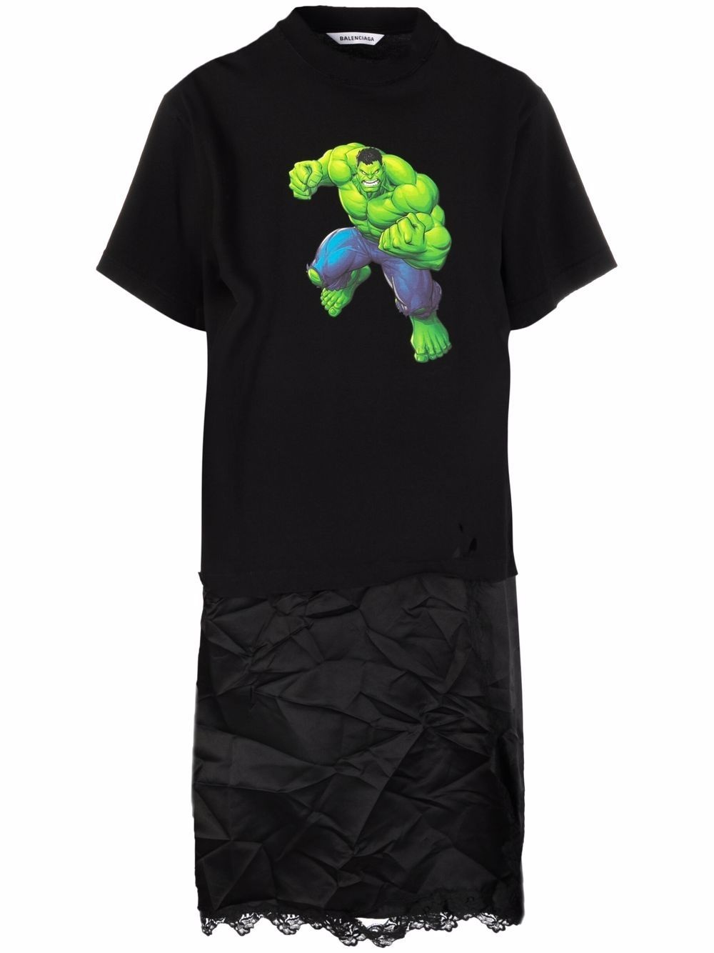 Hulk print slip T-shirt dress - 1