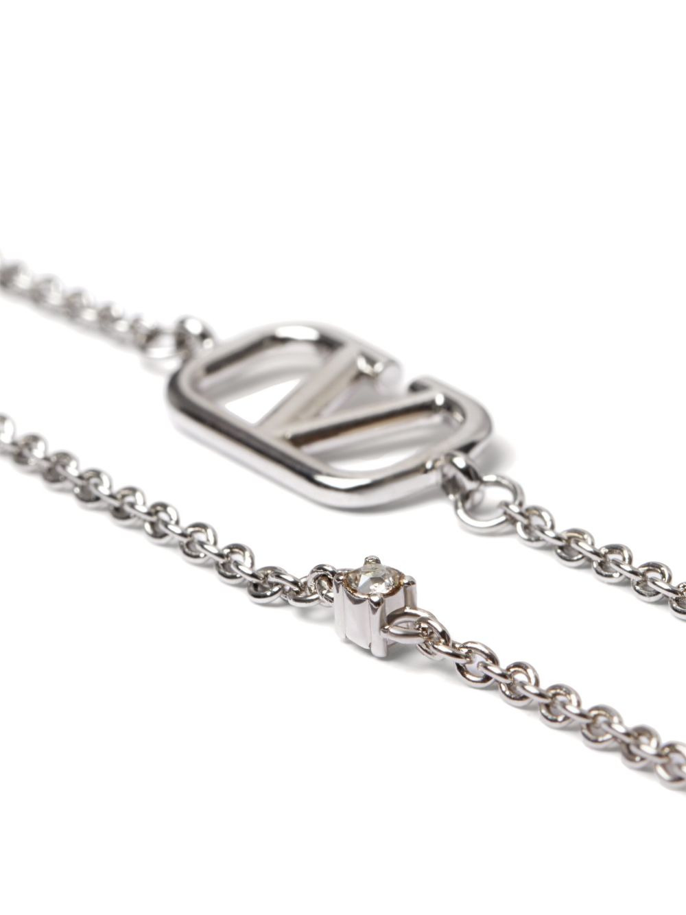 VLogo Signature crystal-embellished necklace - 3