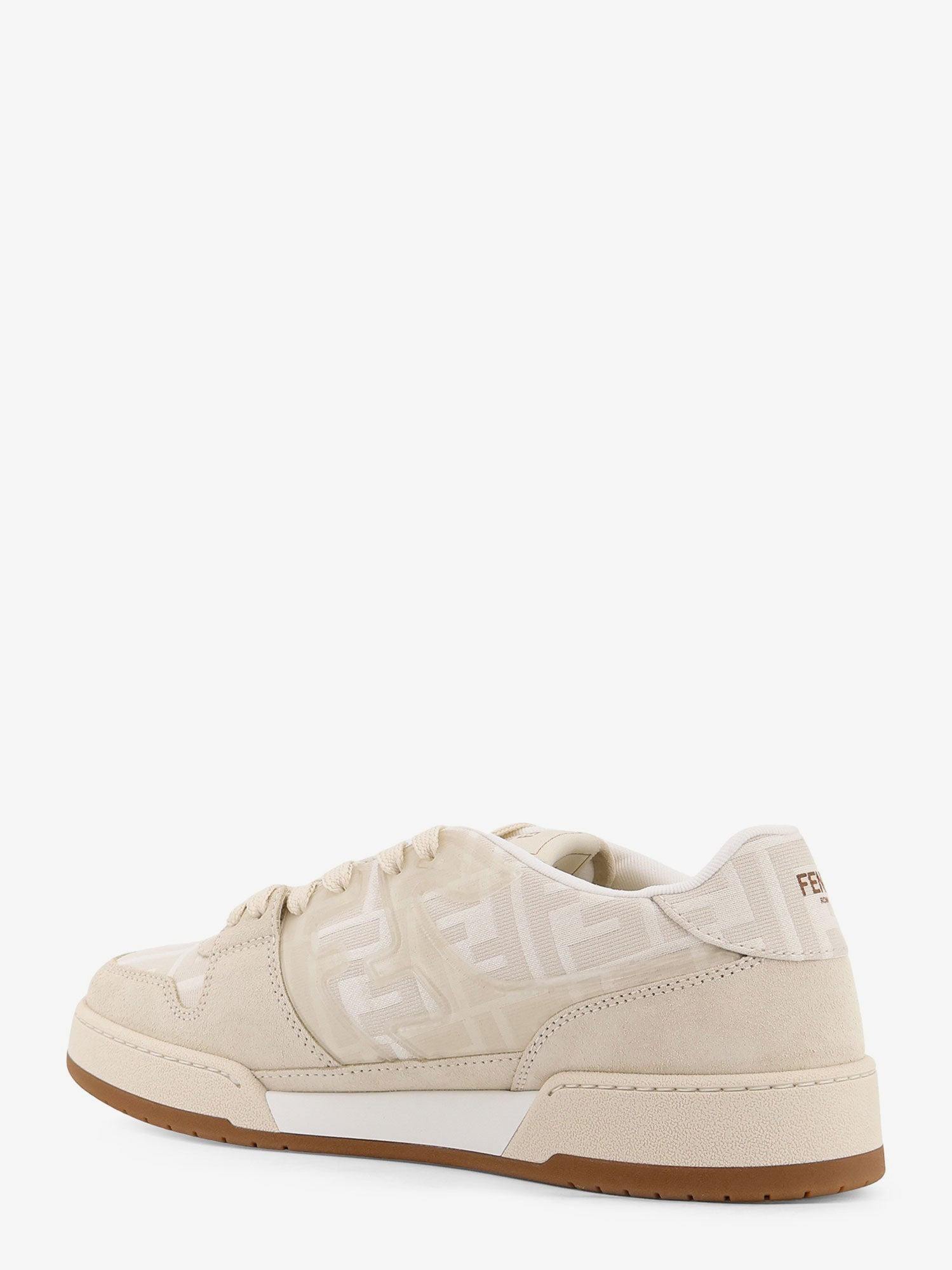Fendi Fendi Match Ff Jacquard And Leather Sneakers - 3