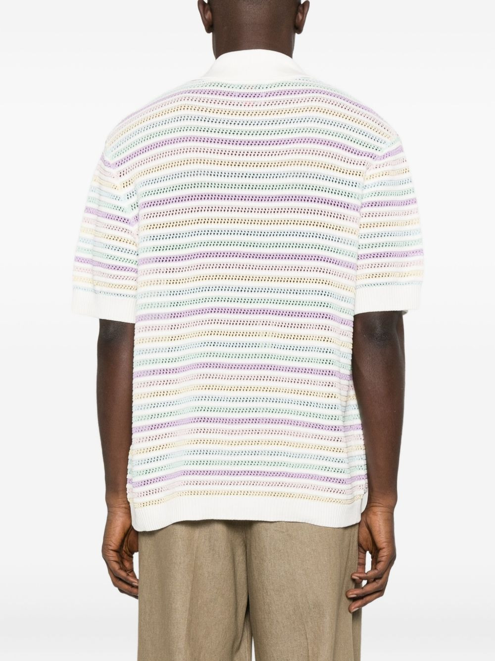 striped short-sleeve shirt - 4