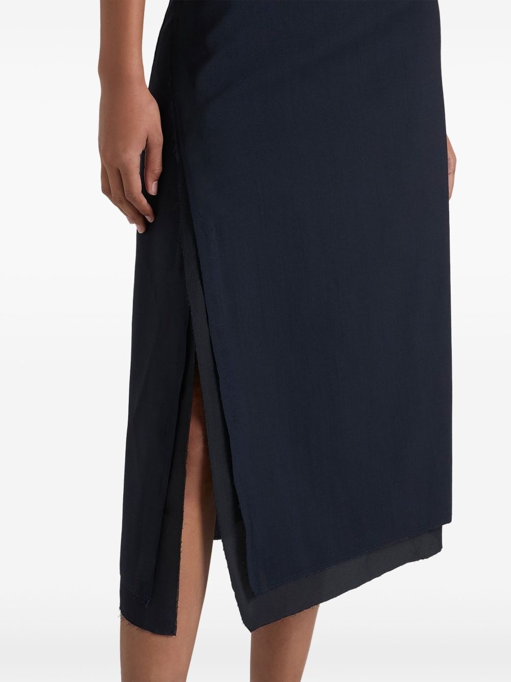 wool slit dress - 4