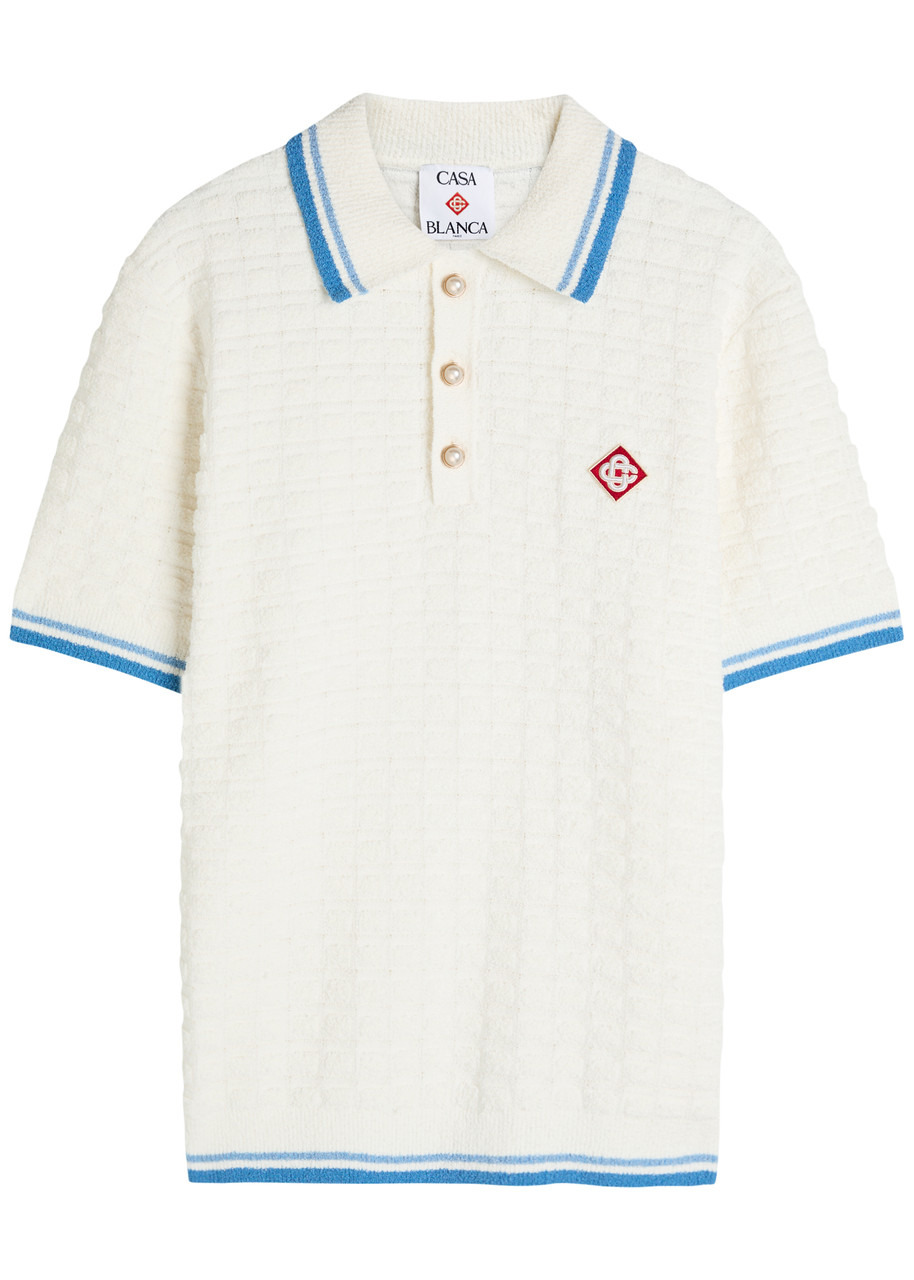 Casablanca Boucle Logo Terry Polo Shirt - 1