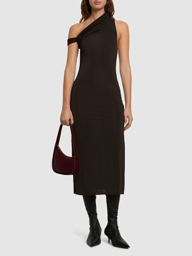 Twist crepe jersey midi dress - 2