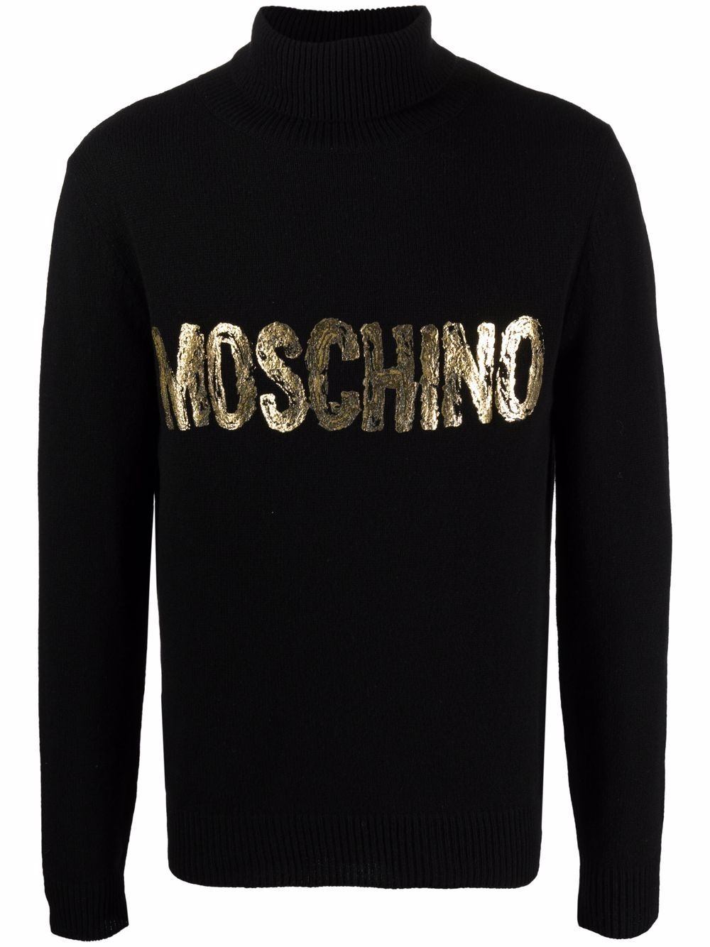 painted-logo cashmere jumper - 1