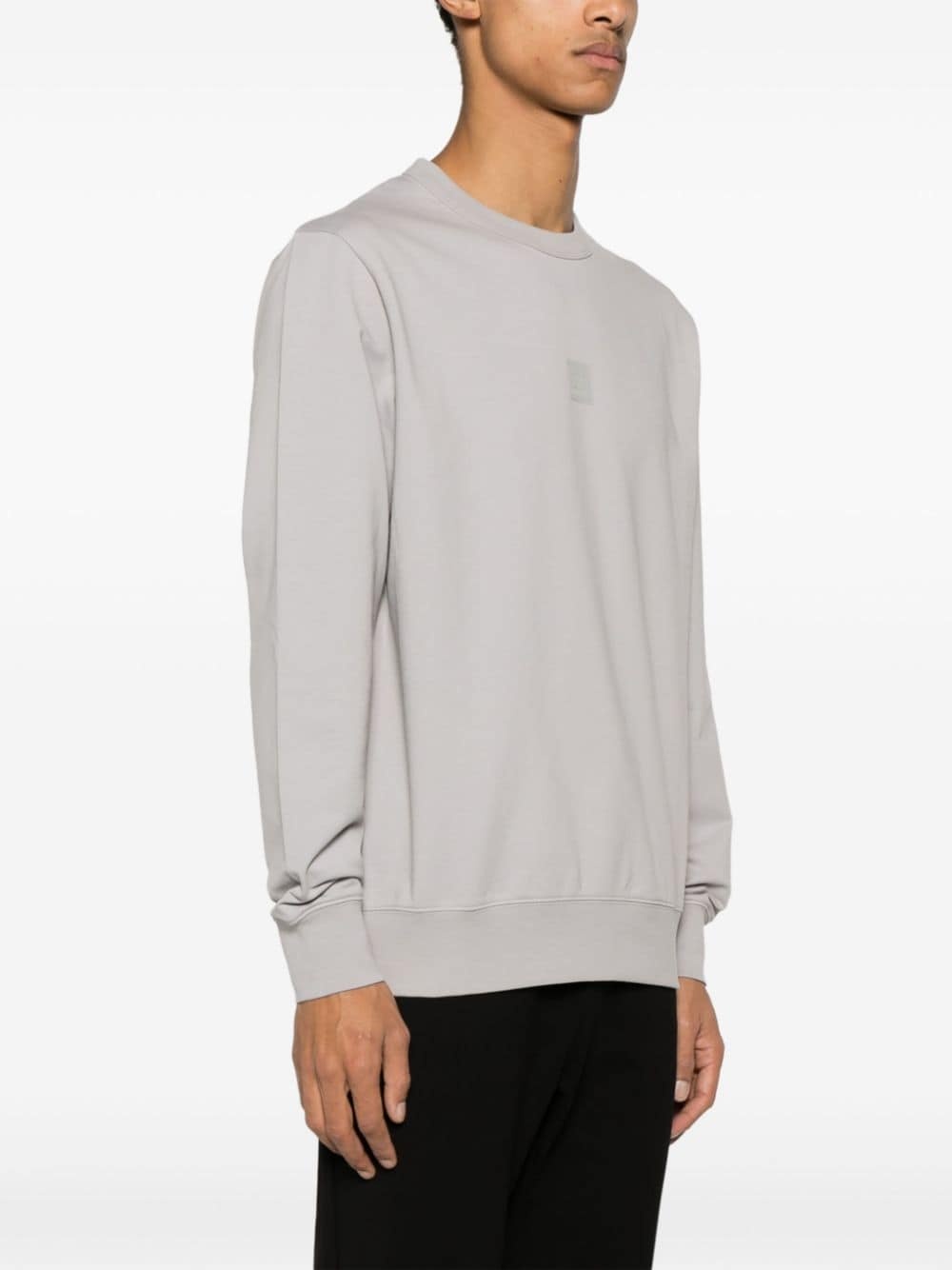 logo-print stretch-cotton sweatshirt - 3