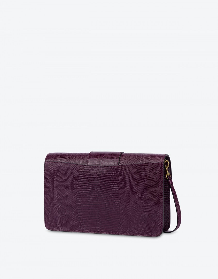 TEGU LIZARD-PRINT BAROQUE BUCKLE CLUTCH - 2
