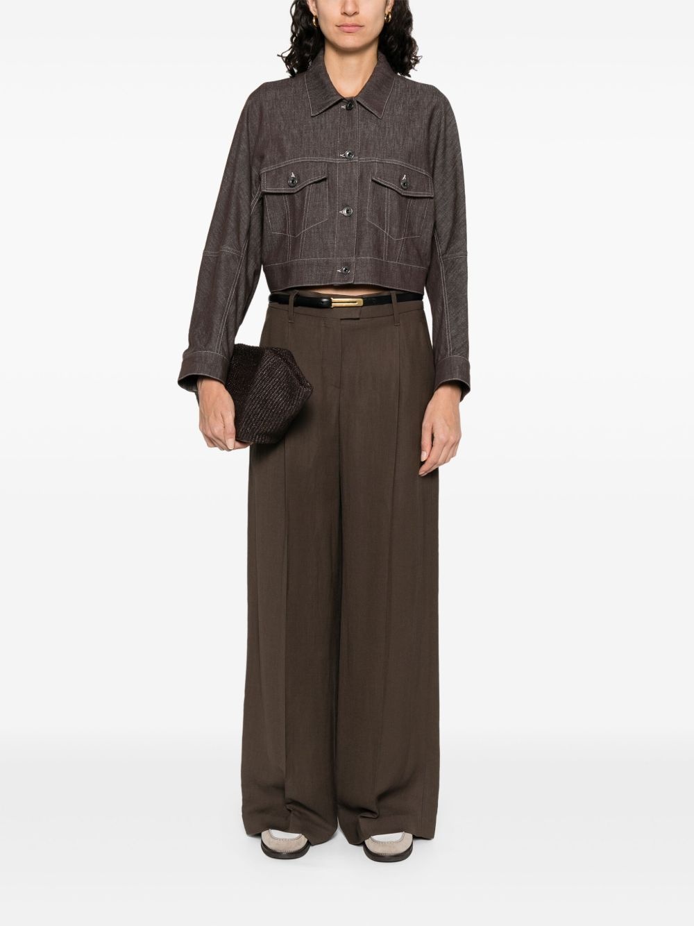 pleat-detailing trousers - 2