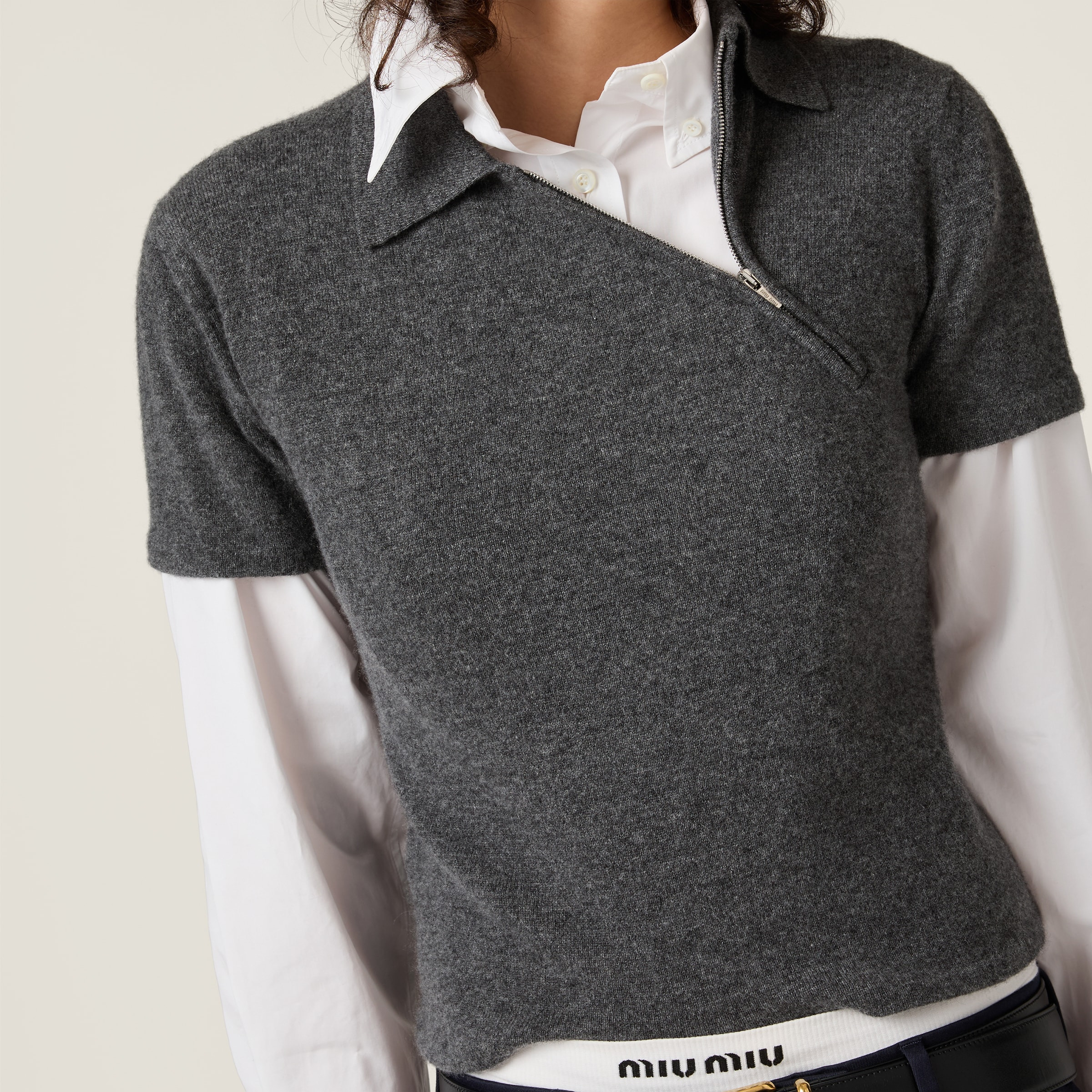 Cashmere polo shirt - 5