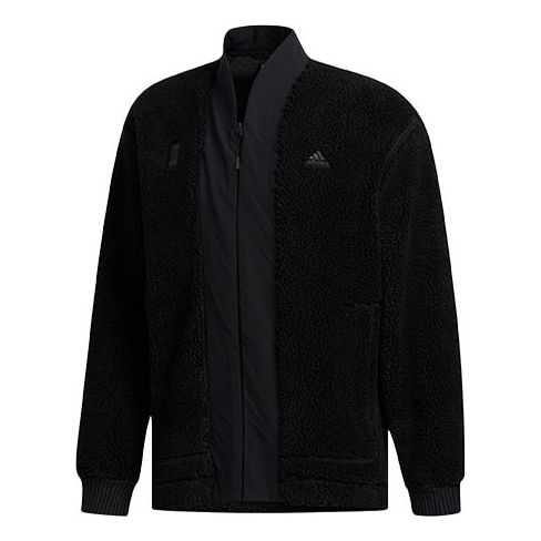 adidas Splicing polar fleece Sports Jacket Black FM9351 - 1