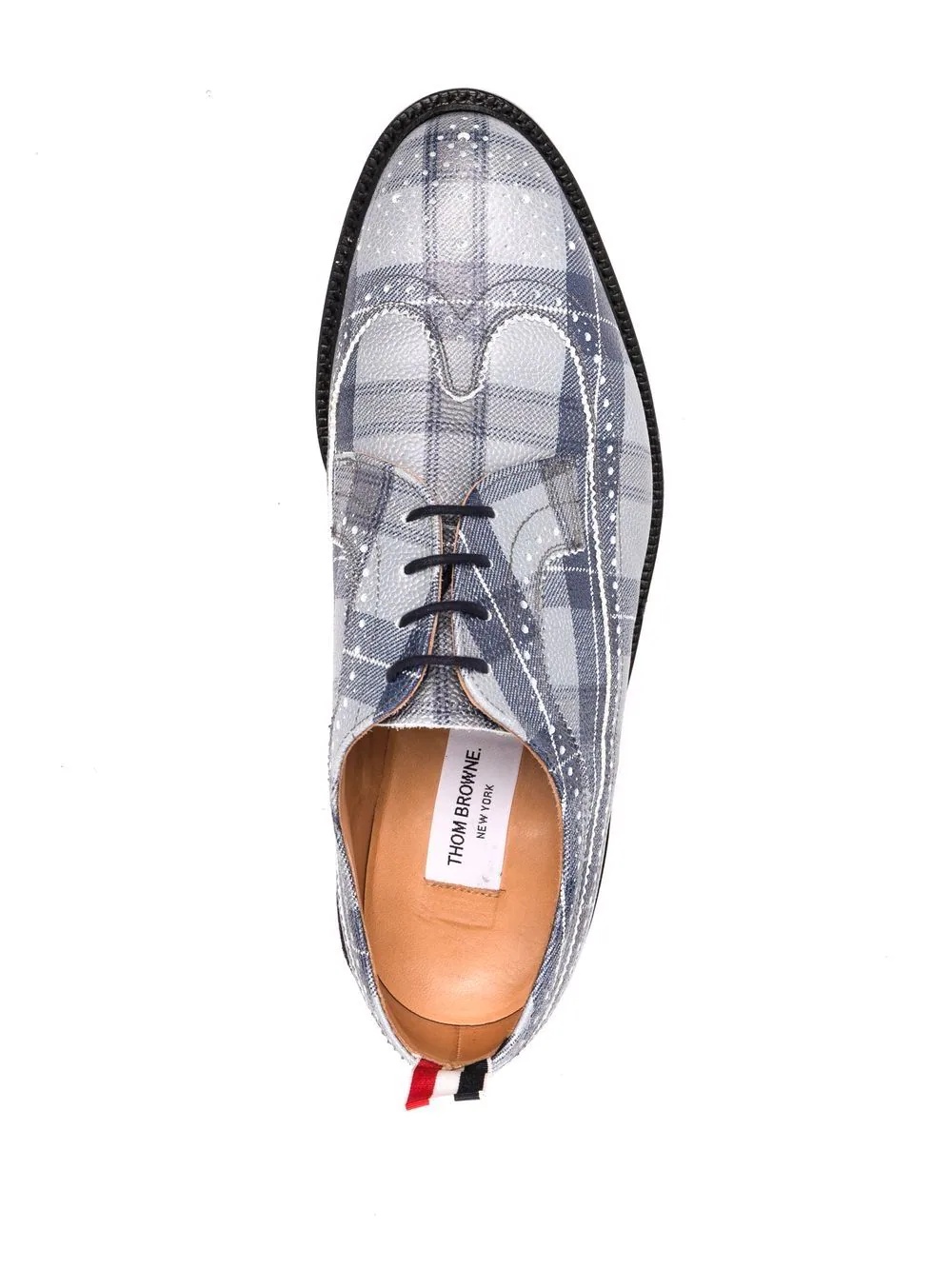 tartan pattern longwing brogues - 4