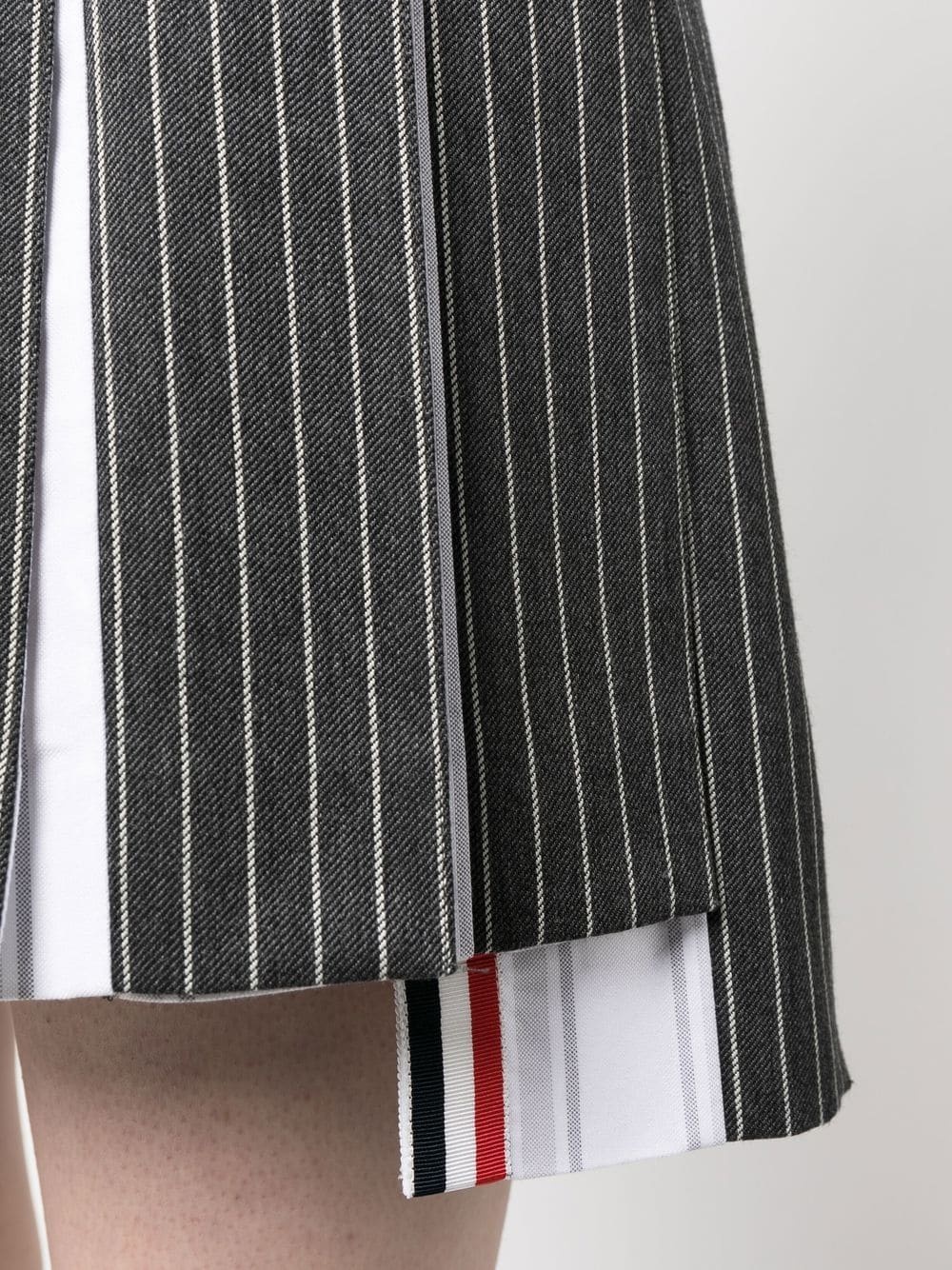 pinstripe-print pleated skirt - 5