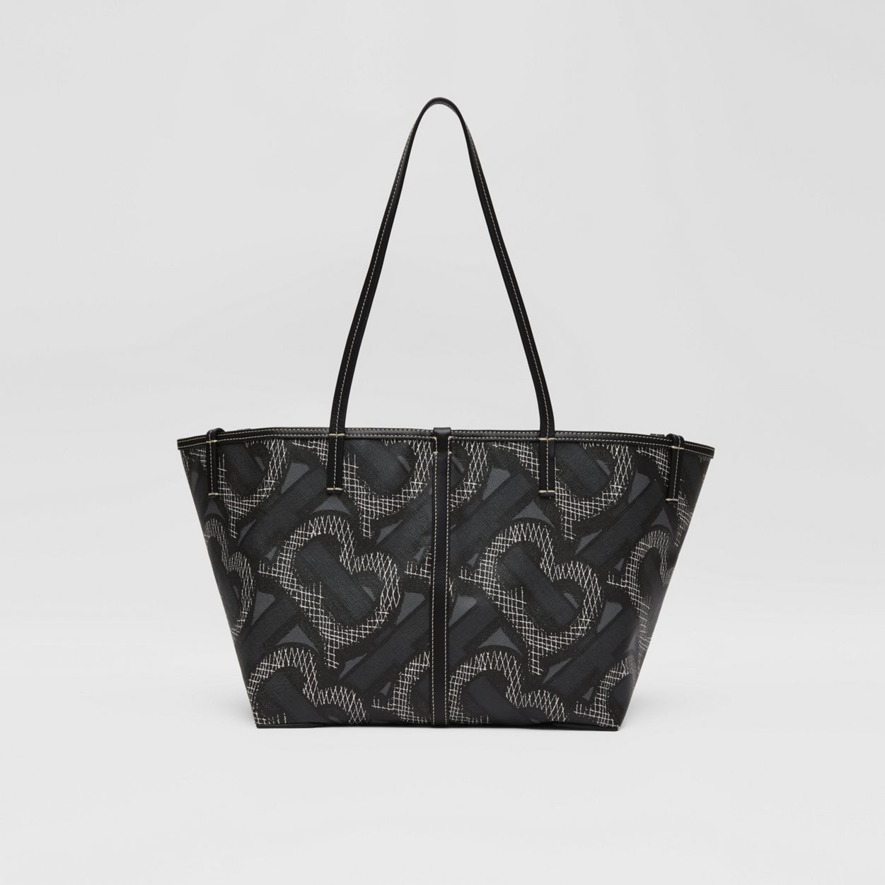 Mini Monogram Print E-canvas Beach Tote - 10