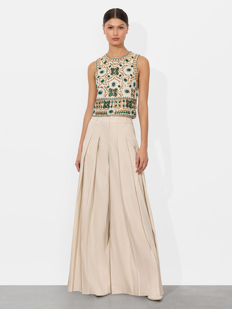 Alice + Olivia AMAL EMBELLISHED TANK outlook