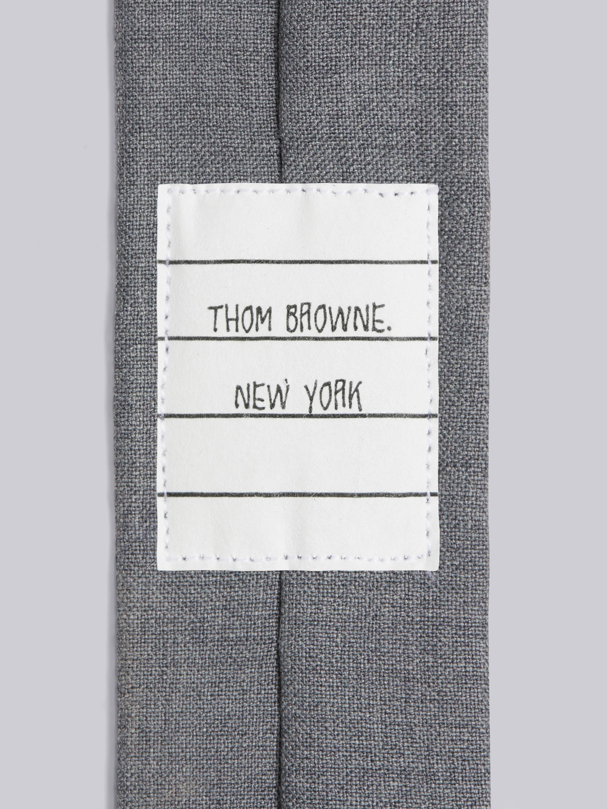 Medium Grey Plain Weave 4-Bar Tie - 2