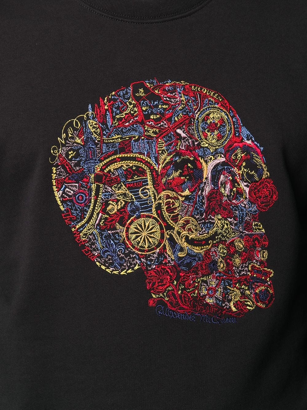 skull-embroidered sweatshirt - 5