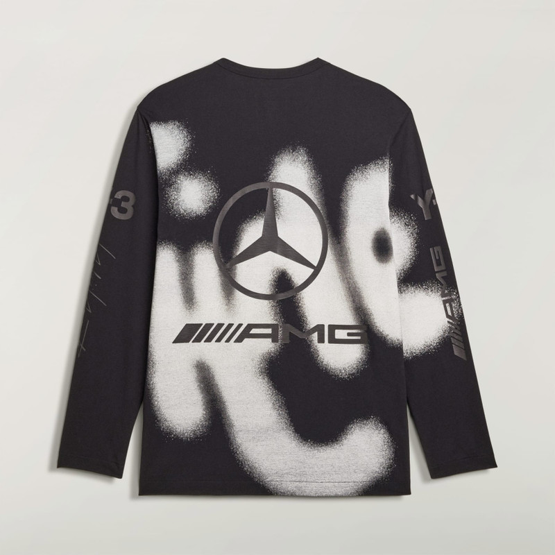 Y-3 MERCEDES - AMG PETRONAS FORMULA 1 TEAM YOHJI GRAPHIC LONG SLEEVE TEE 3
