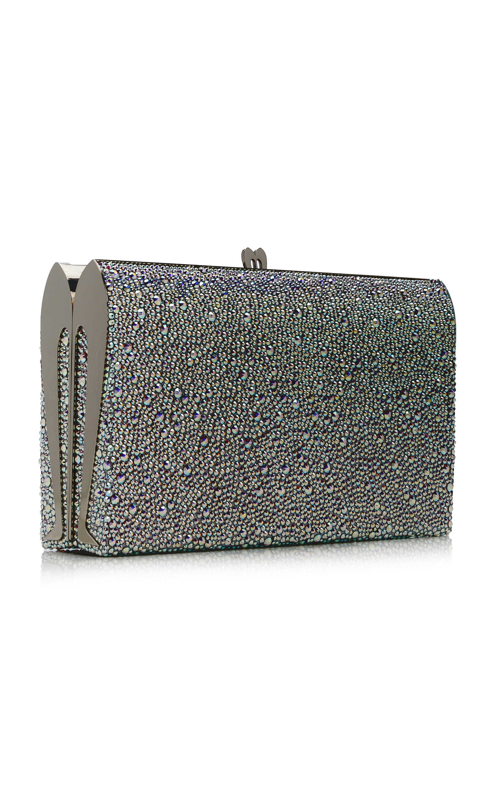 Fetish Crystal-Embellished Clutch silver - 5