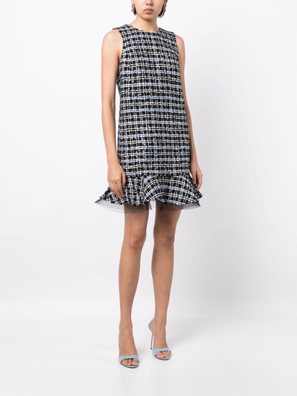 ruffle tweed shift minidress - 2