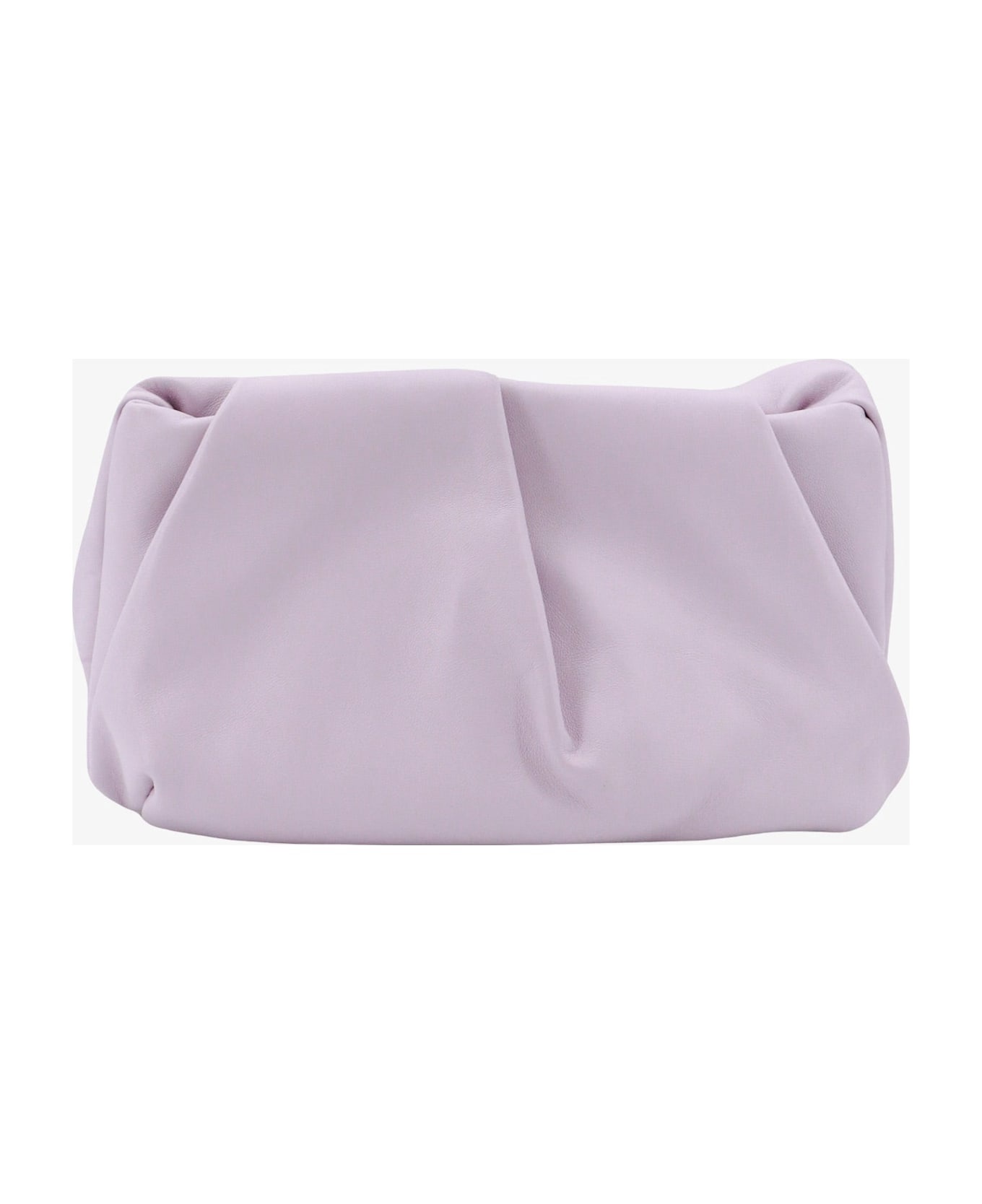 Leather Clutch With Frontal Rose - 4