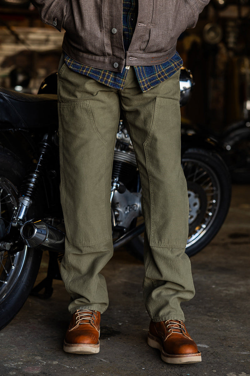The Double Knee Pants Classic Straight - Sage Smoke 1