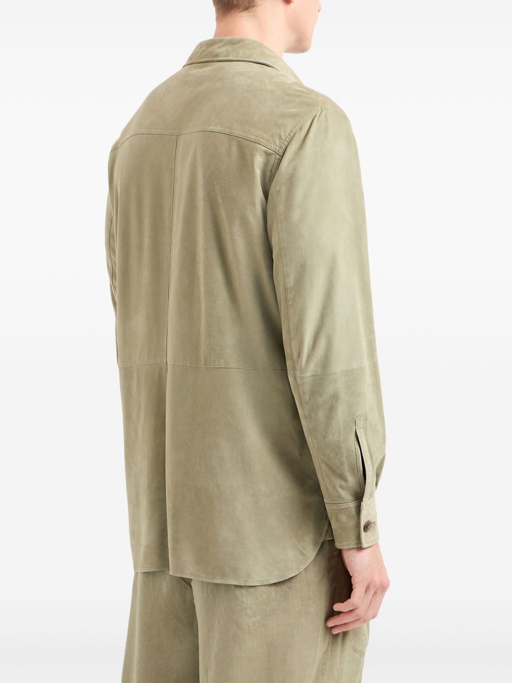 zip-up suede jacket - 4