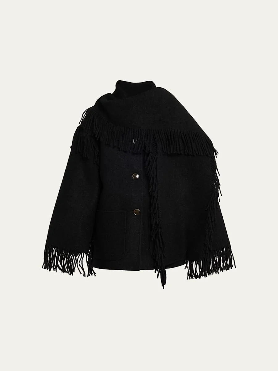 Fringed Scarf Jacket - 1