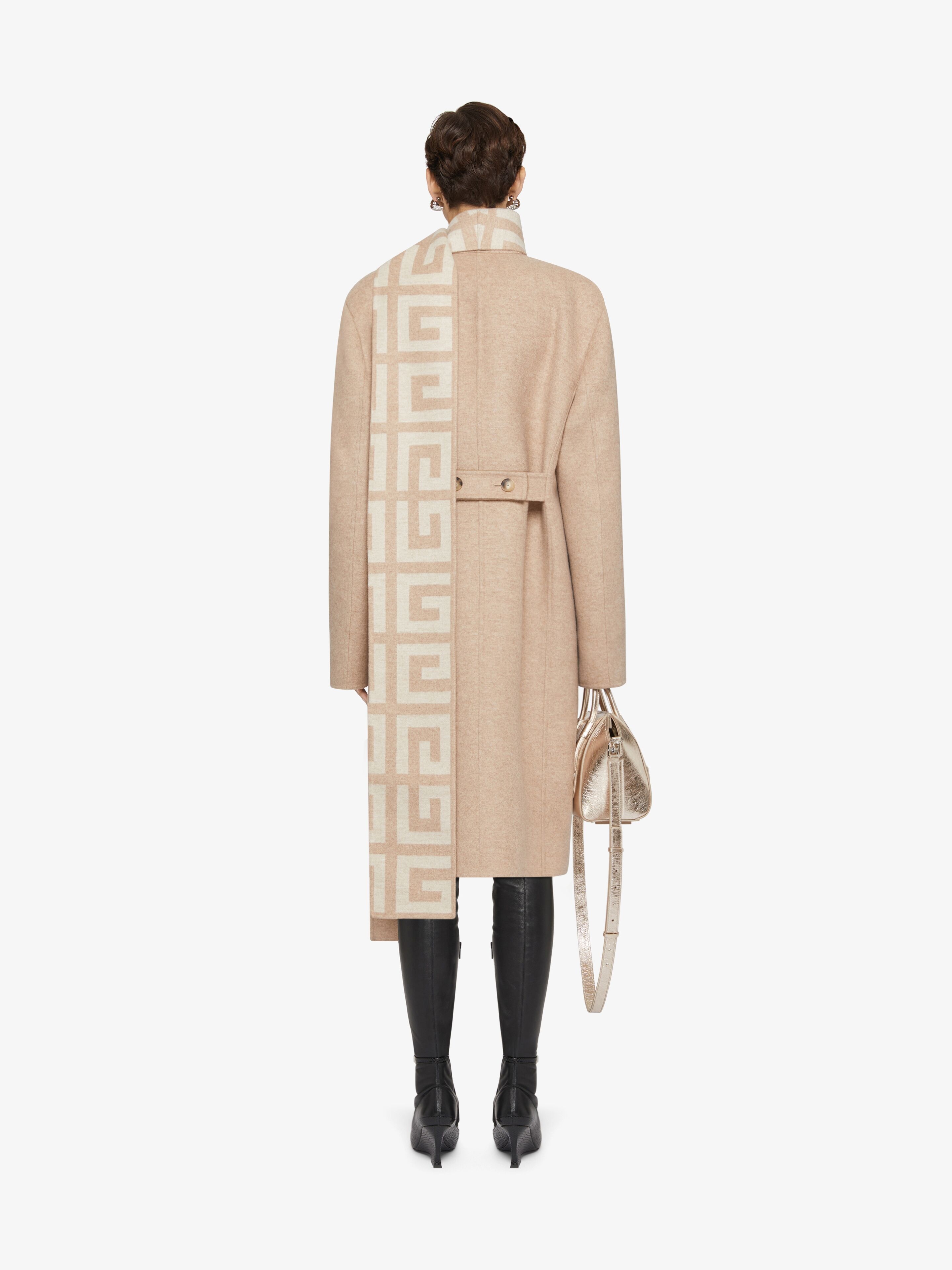 COAT IN DOUBLE FACE 4G WOOL WITH SCARF - 4