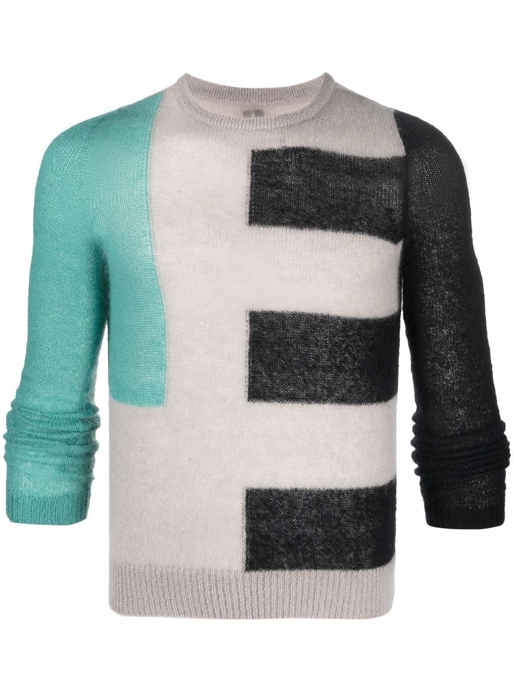 colour-block striped jumper - 1