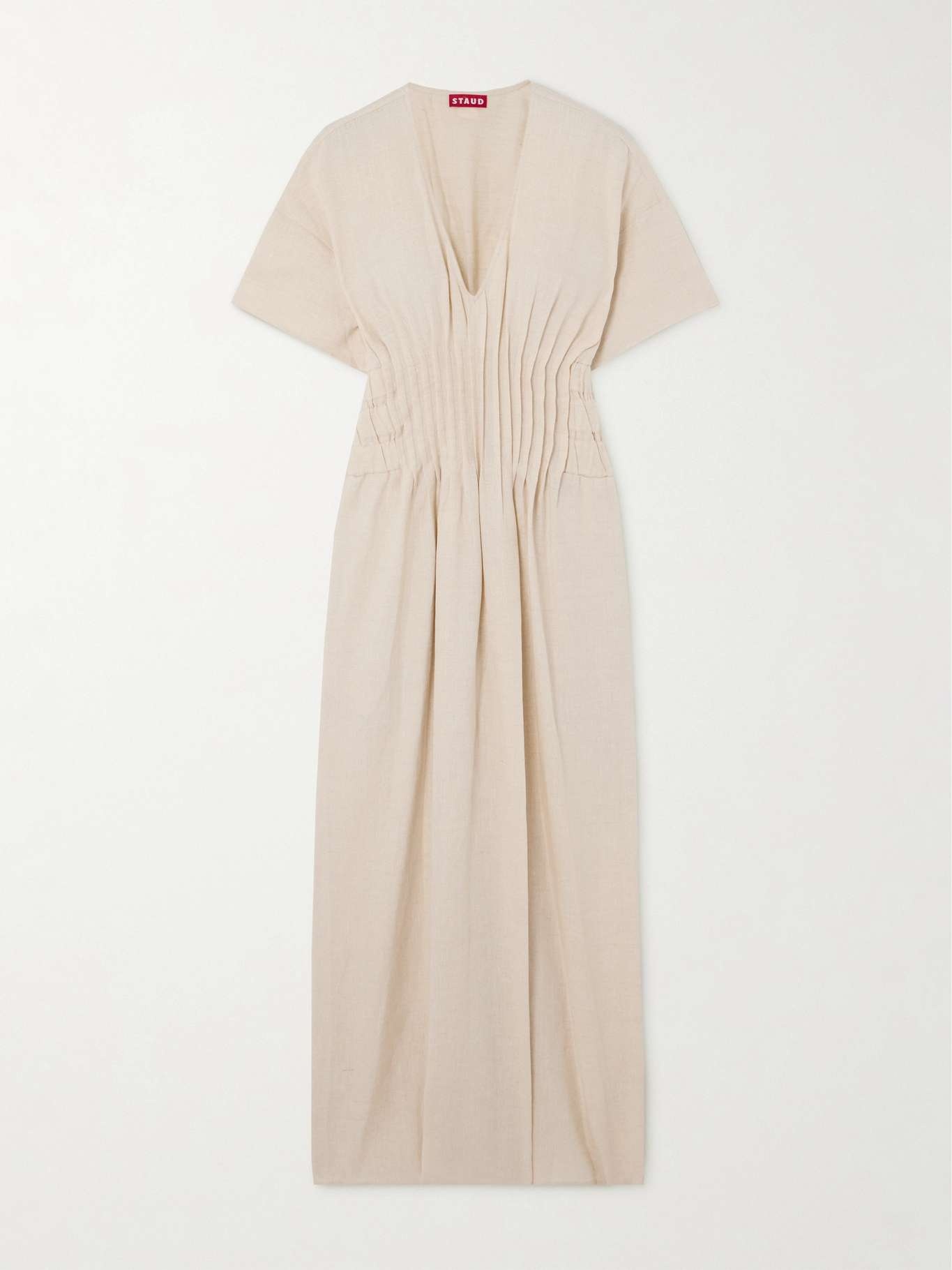 Lauretta pleated linen midi dress - 1