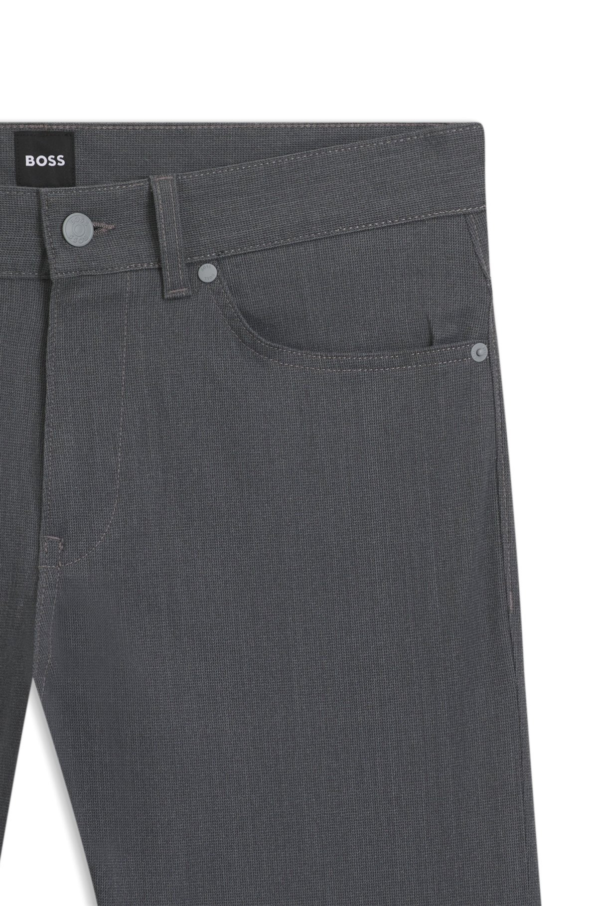 DELAWARE SLIM-FIT TROUSERS IN BRUSHED STRETCH TWILL - 2