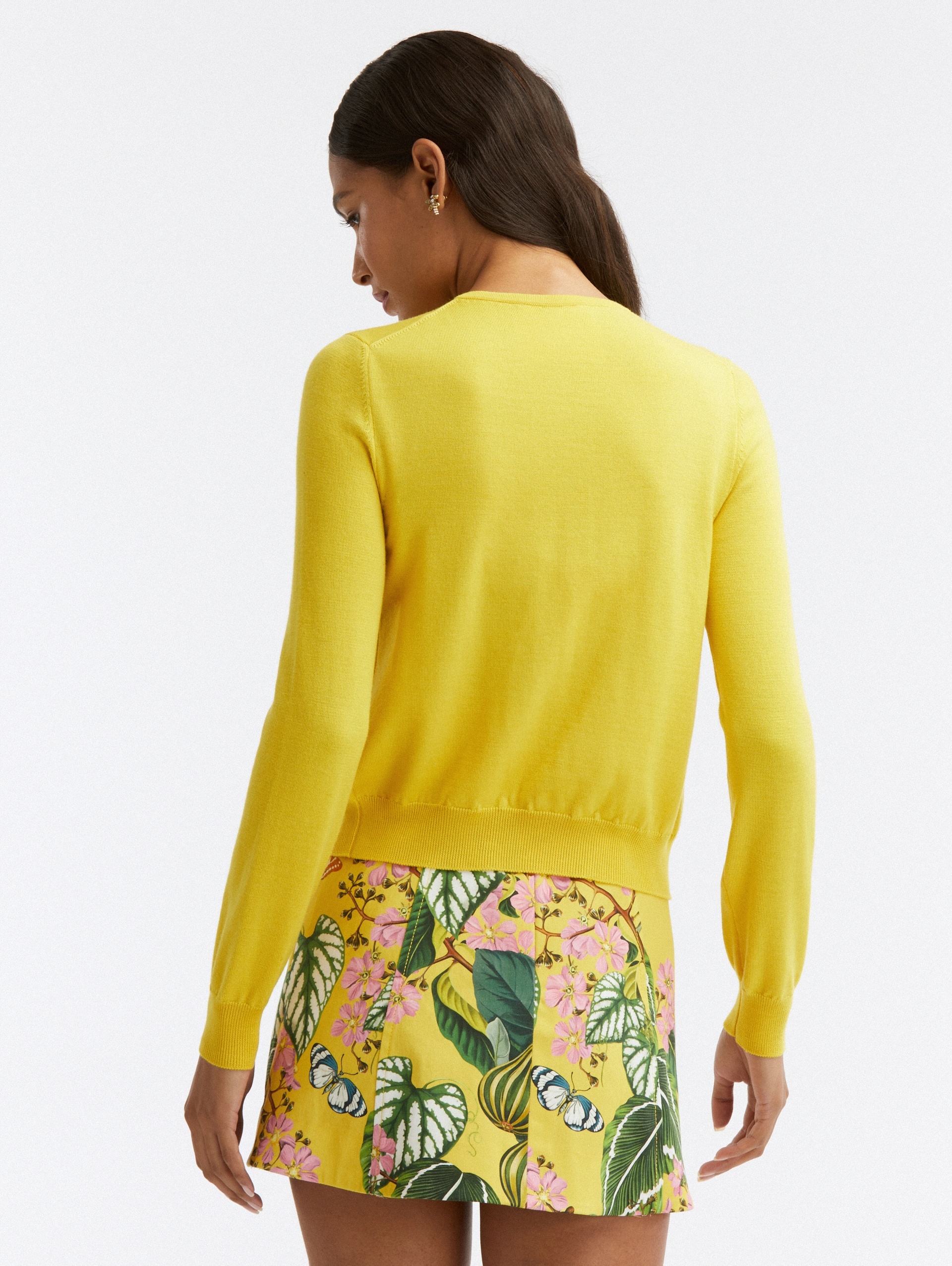 MIXED BOTANICAL THREADWORK CARDIGAN - 3
