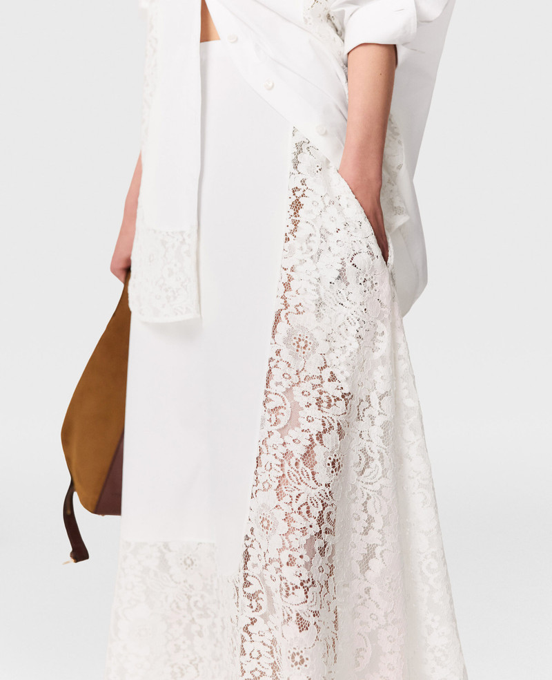 Lace Panel Midi Skirt 3