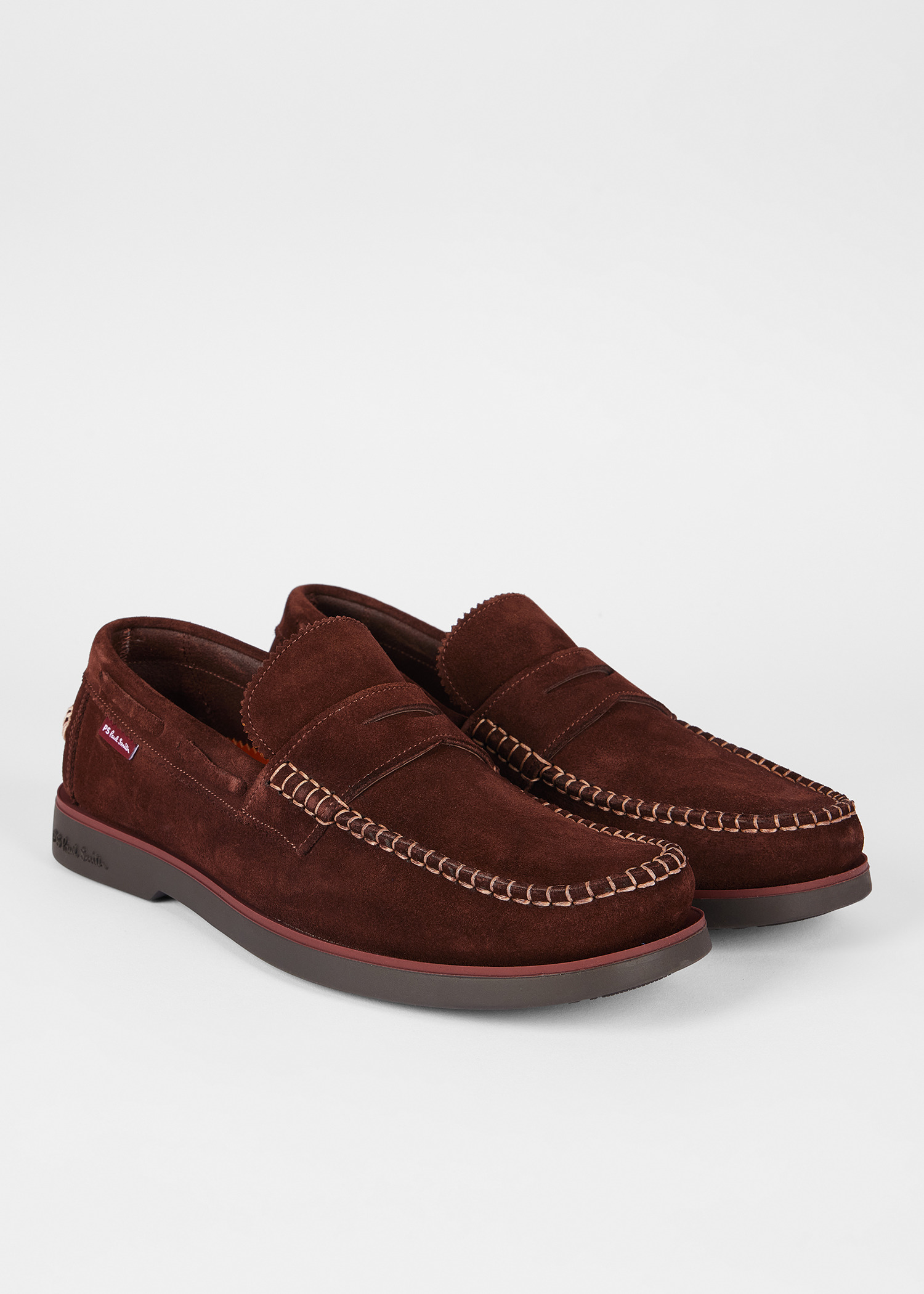 Chocolate Brown Suede 'Tristain' Loafers - 4