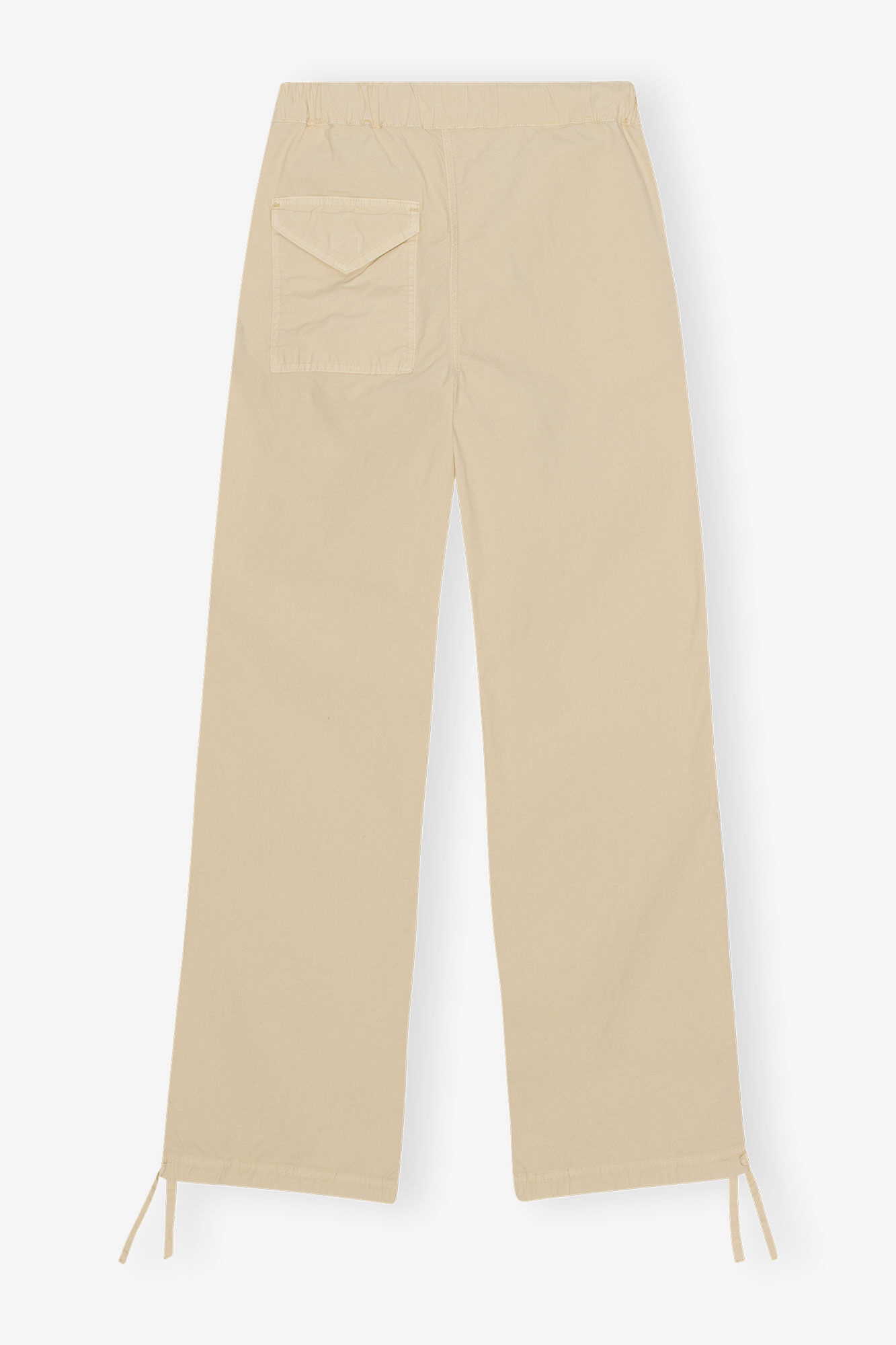 WASHED COTTON CANVAS DRAW STRING PANTS - 2