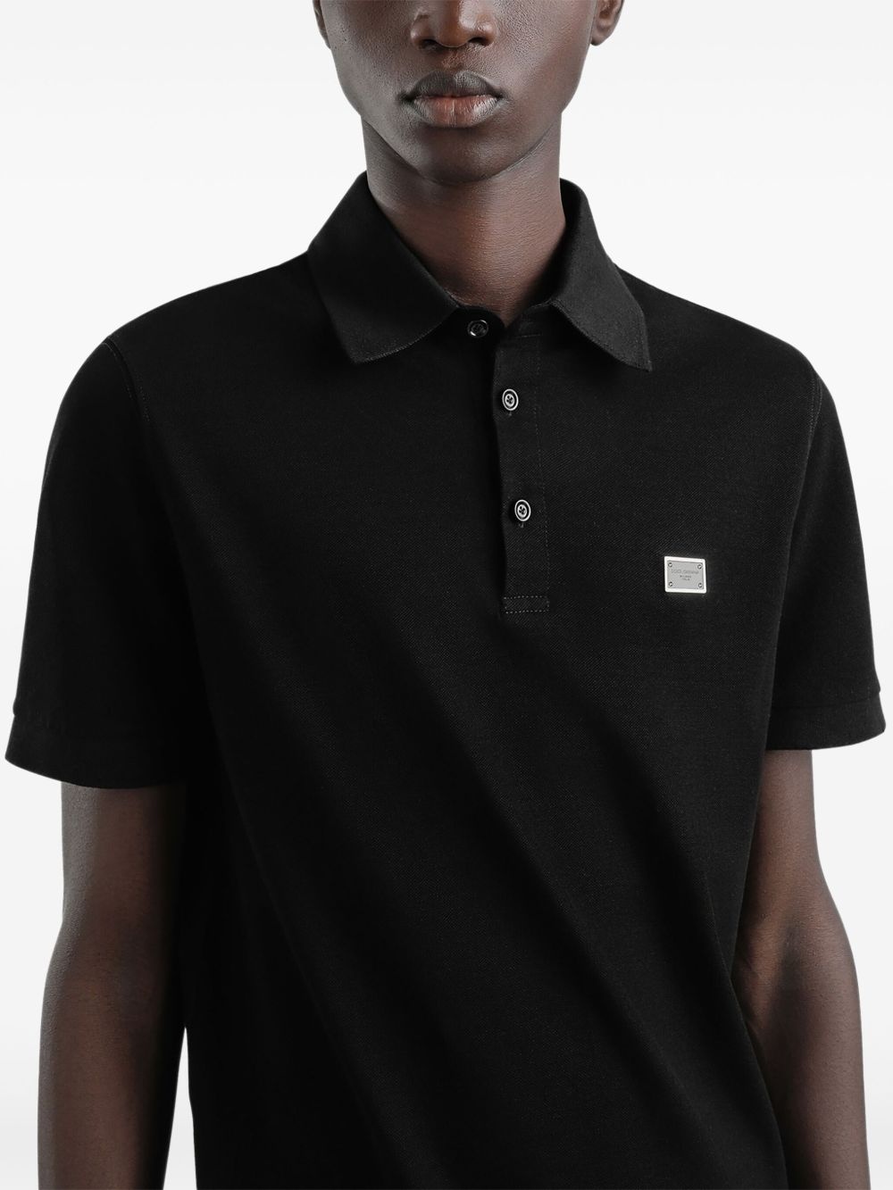 logo-plaque polo shirt - 4