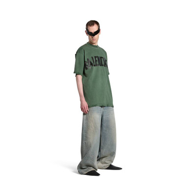 BALENCIAGA New Tape Type T-shirt Medium Fit in Dark Green outlook