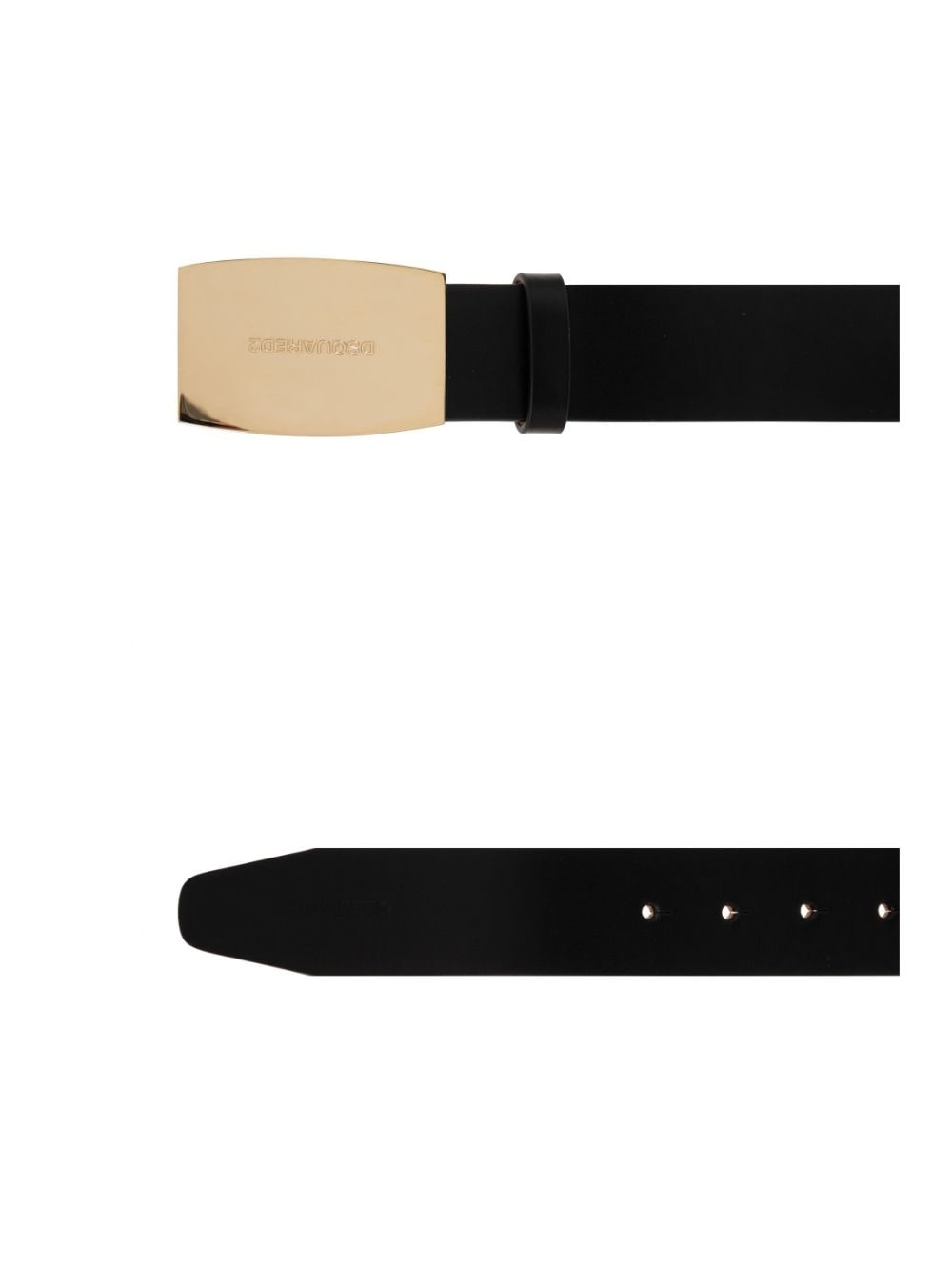 logo-embossed buckle belt - 4