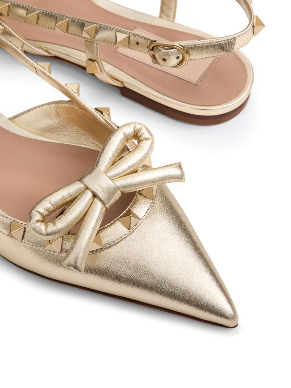 Rockstud Bow slingback ballerinas - 5