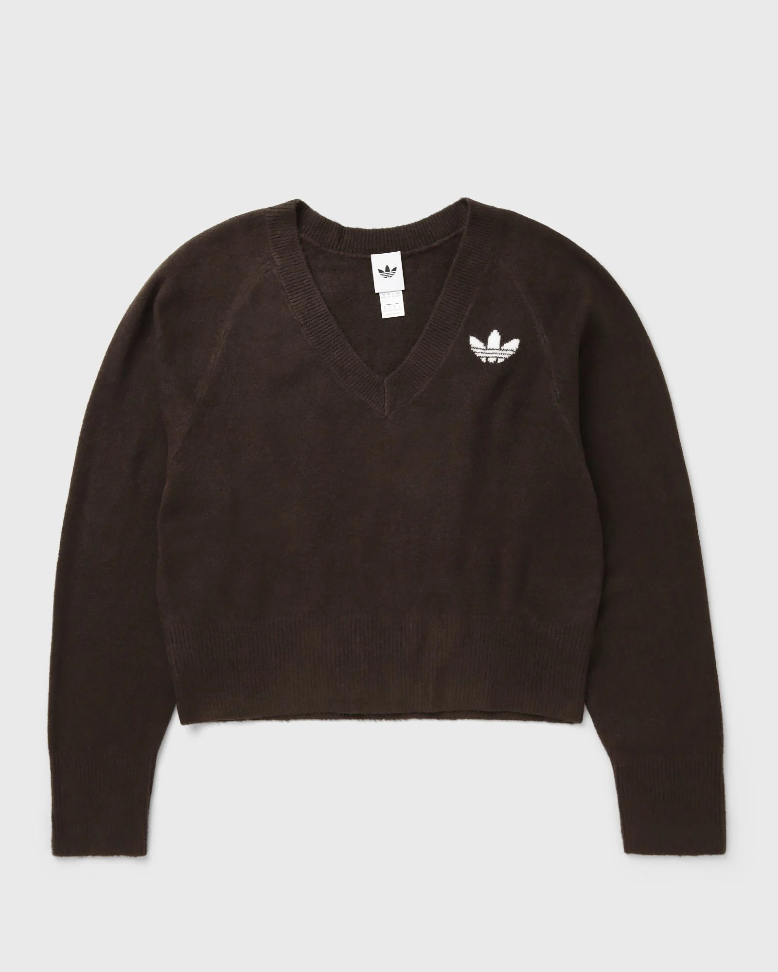 WMNS ESSENTIALS KNIT V-NECK SWEATSHIRT LONG SLEEVE - 1