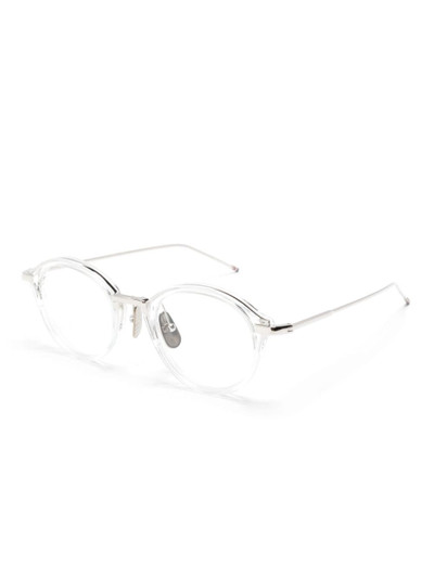 Thom Browne transparent round-frame glasses outlook