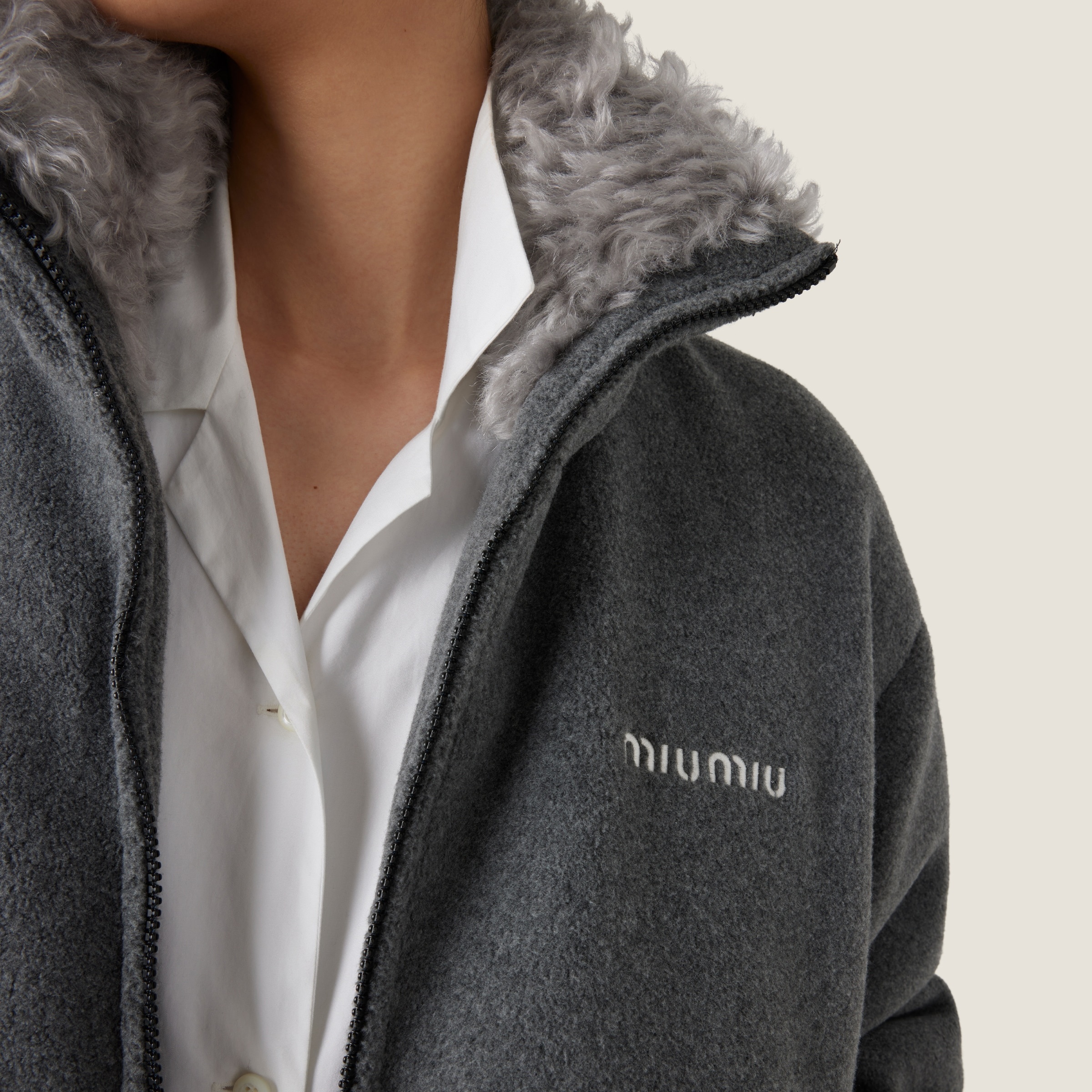 Fleece Down Jacket - 4