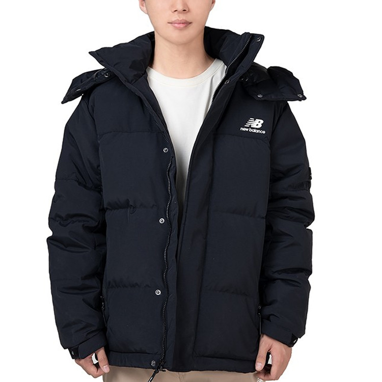 New Balance Warm Hooded Down Jacket 'Black' AMJ14323-BK - 3