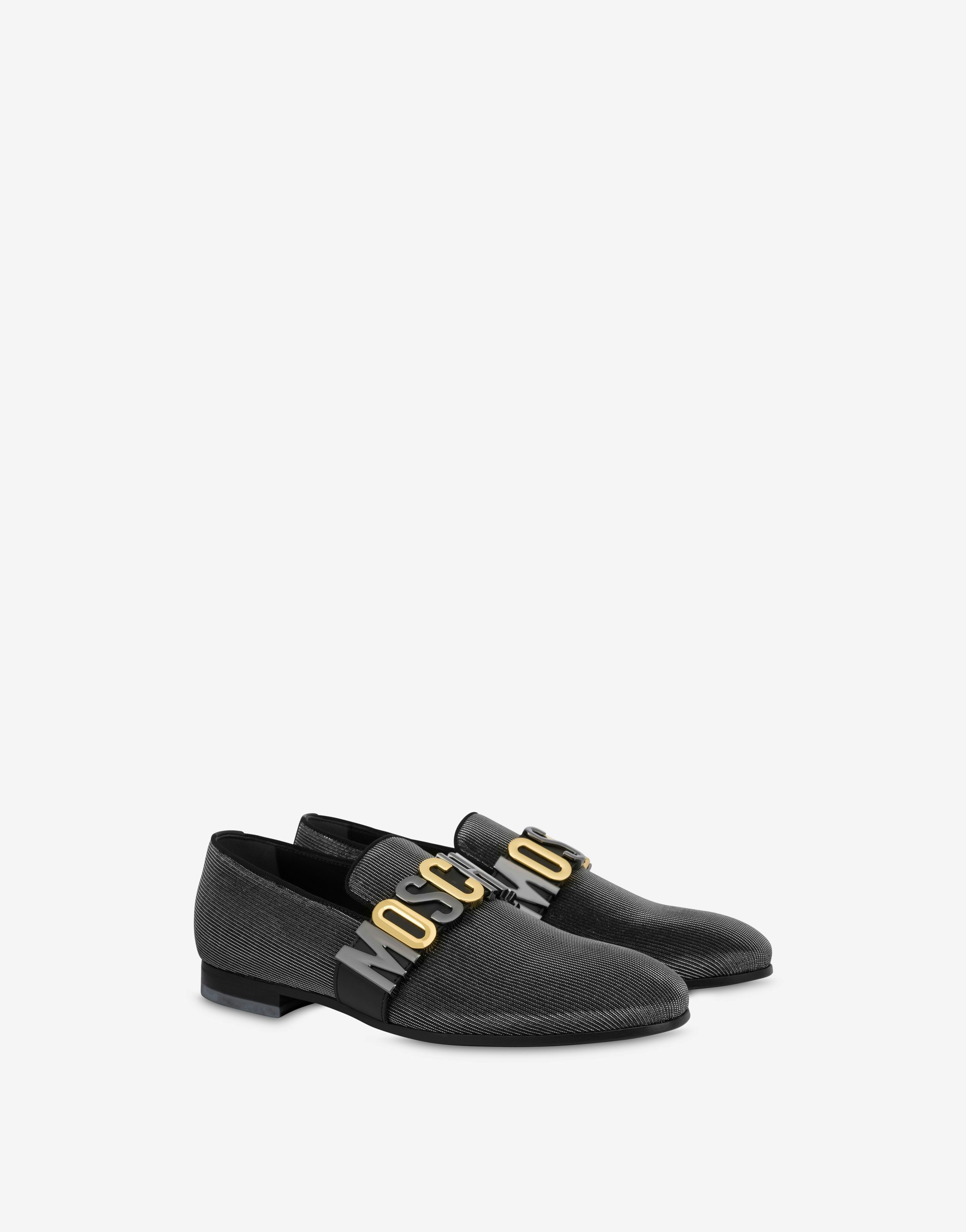 SHINY CALFSKIN LOAFERS LETTERING MIX - 1