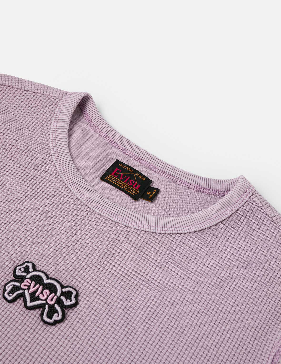 Heart-shaped Skull EVISU Patch Embroidery Fashion Fit Long-sleeve Top - 6