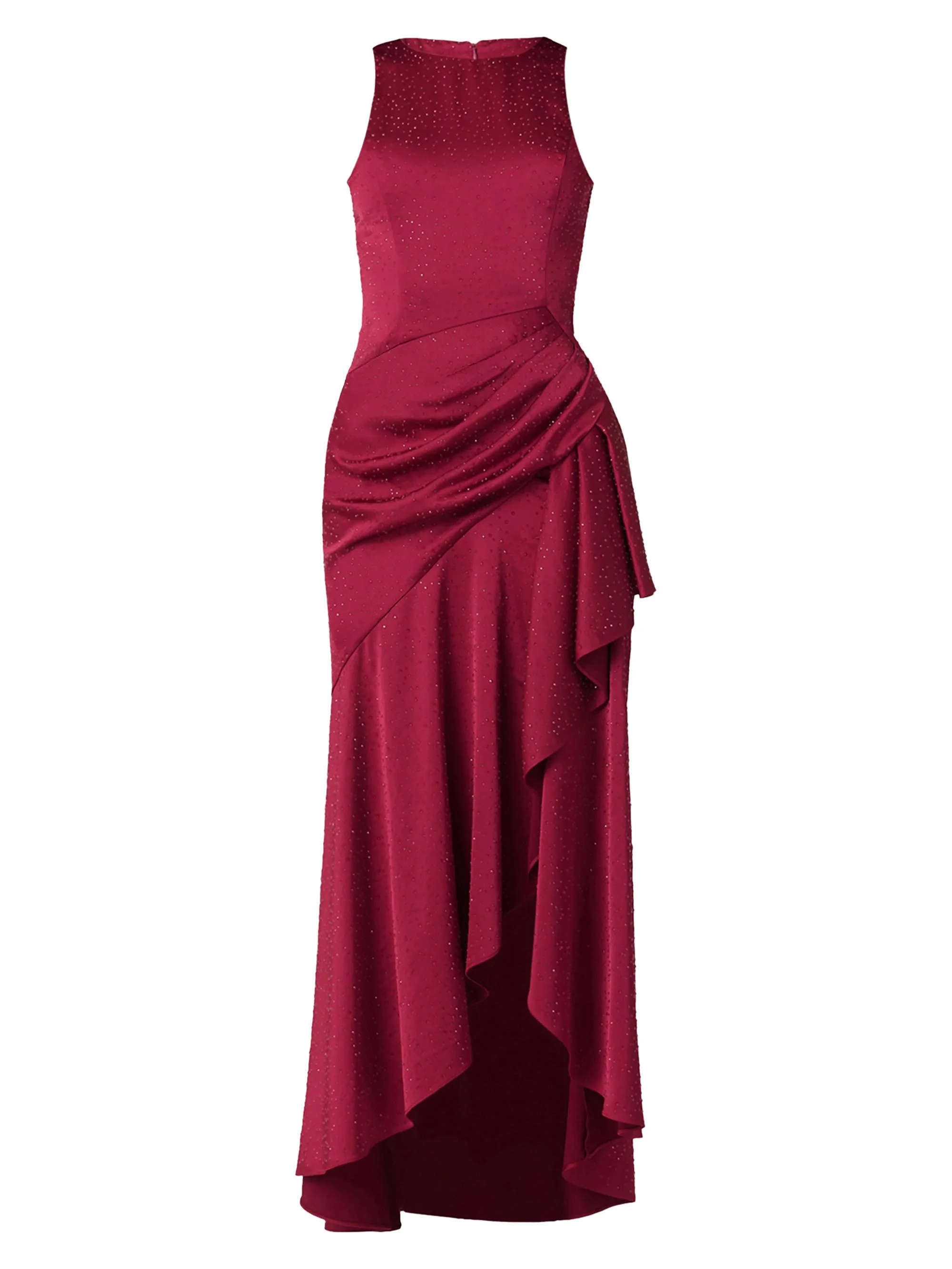Women's Verena Draped Midi-Dress - Wine - 1